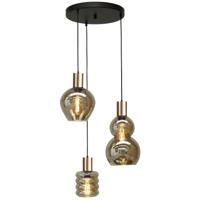 Masterlight Zwarte hanglamp met goudBounty 4-lichts curiosa - 2472-05-02-35-3-237