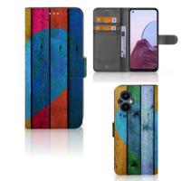 OPPO Reno 8 Lite | OnePlus Nord N20 | Book Style Case | Wood Heart - Cadeau voor je Vriend