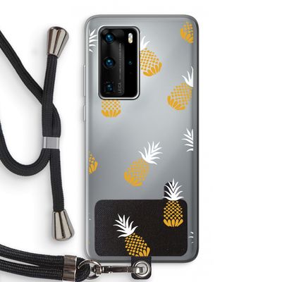 Ananasjes: Huawei P40 Pro Transparant Hoesje met koord