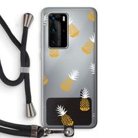 Ananasjes: Huawei P40 Pro Transparant Hoesje met koord