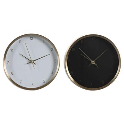 Tafelklok DKD Home Decor Wit Zwart Gouden Vrouw (2 Stuks)