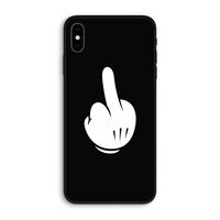 Middle finger black: iPhone XS Max Biologisch afbreekbaar hoesje