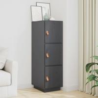 Hoge kast 34x40x108,5 cm massief grenenhout grijs