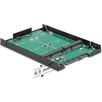 Delock 62594 2,5 converter SATA 22-pins > 2 x mSATA met RAID met behuizing