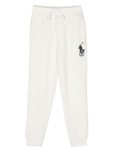 POLO RALPH LAUREN KIDS pantalon de jogging à logo brodé - Blanc