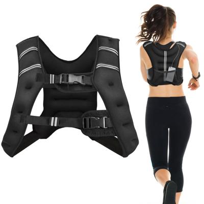 8KG Gewichtsvest Trainingsvest met Reflecterende Strips en Verstelbare Riem Fitnessvest