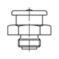 TOOLCRAFT Vlakke smeernippel 22 mm Staal galvanisch verzinkt kwaliteit 5.8 25 stuk(s)