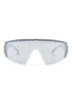 Moncler Eyewear lunettes de soleil oversize Cycliste - Blanc