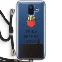 Fries before guys: Samsung Galaxy A6 (2018) Transparant Hoesje met koord