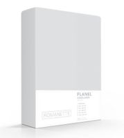Romanette Romanette flanel hoeslaken Zilver 90x200