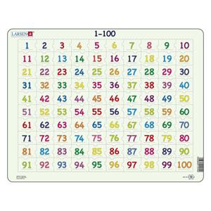 Selecta Larsen legpuzzel leren rekenen getallen 1-100, 100st.