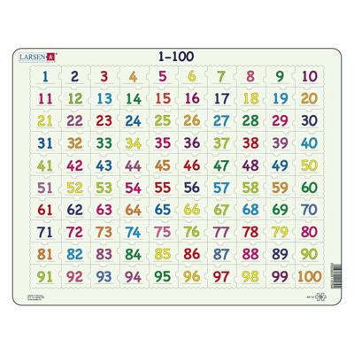 Selecta Larsen legpuzzel leren rekenen getallen 1-100, 100st.