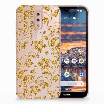 Nokia 4.2 | TPU Case | Gouden Bloemen Nokia 4.2 | TPU Case | Gouden Bloemen