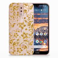 Nokia 4.2 | TPU Case | Gouden Bloemen