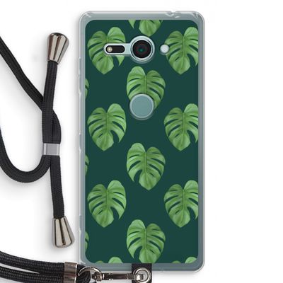 Monstera leaves: Sony Xperia XZ2 Compact Transparant Hoesje met koord