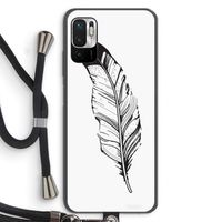 Pluim: Xiaomi Redmi Note 10 5G Transparant Hoesje met koord
