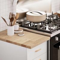 Keuken werkblad rechthoekig 40x63,5x2,7 cm massief eikenhout