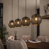 LifestyleFurn Hanglamp 'Henson' Artic black, 4-lamps LifestyleFurn Hanglamp 'Henson' Artic black, 4-lamps