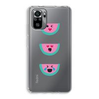 Smiley watermeloen: Xiaomi Redmi Note 10S Transparant Hoesje