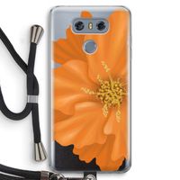 Orange Ellila flower: LG G6 Transparant Hoesje met koord