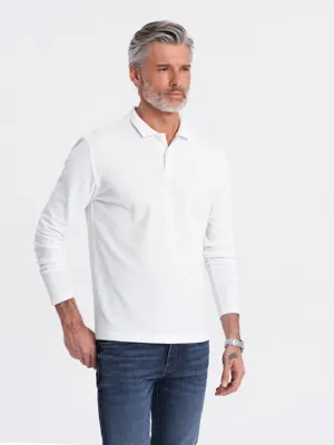 Ombre - Jotz - Poloshirt Heren - Longsleeve - Wit