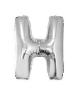 Folieballon Zilver Letter 'H' groot