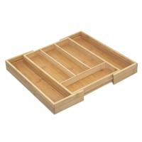 Bestekbak - uitschuifbaar - 4 tot 6-vaks - bamboe - 35 x 25 cm - keuken organizer