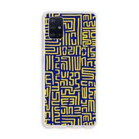 Majorelle Blue Print: Galaxy A51 4G Transparant Hoesje