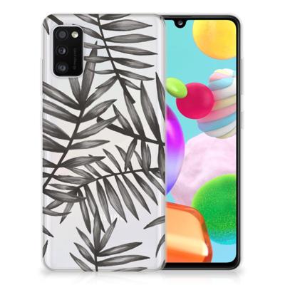 Samsung Galaxy A41 | TPU Case | Leaves Grey Samsung Galaxy A41 | TPU Case | Leaves Grey