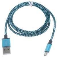 Premium USB 2.0 / MicroUSB Kabel - 3m - Blauw - thumbnail