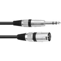 Omnitronic 30225197 XLR Adapterkabel [1x XLR-stekker 3-polig - 1x Jackplug male 6,3 mm (stereo)] 5.00 m Zwart