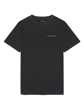 Script Embroidered T-shirt Gunmetal