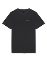 Script Embroidered T-shirt Gunmetal