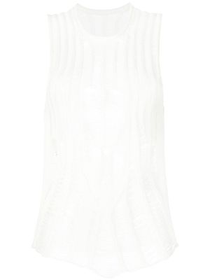 Dion Lee débardeur Floats à effet usé - Blanc