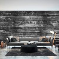Zelfklevend fotobehang - Grijze planken (zwart/grijs) Premium Print, 8 maten - thumbnail