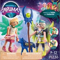 Playmobil Adventures of Ayuma - Crystal en Moon Fairy met totemdieren 71236 - thumbnail
