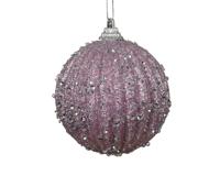 Kerstbal foam d8 cm fris lila I Decoris - Decoris