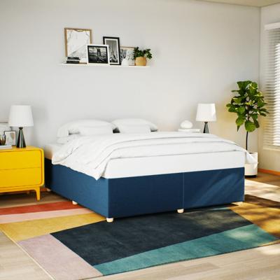 Bedframe zonder matras stof blauw 200x200 cm