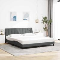 Bedframe zonder matras "Hanko" stof donkergrijs 180x200 cm