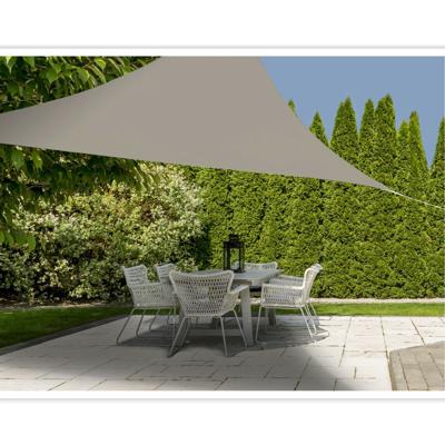 Schaduwdoek/zonnescherm - Set van 2x stuks - polyester - zandkleurig - 3 x 3 x 3 meter