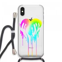 Hold My Heart: iPhone XS Max Transparant Hoesje met koord