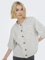 Only Onlcamilla S/s Cardigan Knt Noos Vest Light Grey Melange