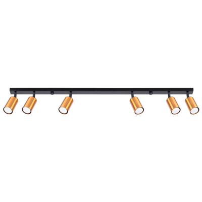 Plafondlamp WINX 6L zwart/cooper