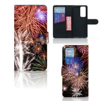 OPPO Find X3 Neo 5G Wallet Case met Pasjes Vuurwerk - thumbnail