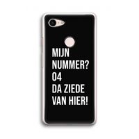 Da ziede van hier - Zwart: Google Pixel 3 Transparant Hoesje