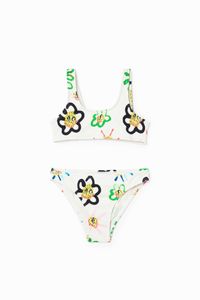 Bikini met bloemen - MATERIAL FINISHES - S