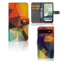 Google Pixel 6A | Book Case | Polygon Color