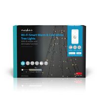 Nedis SmartLife Dekorative LED| Wi-Fi| Warm bis kühlen weiß| 200 LED's| 10 x 2 m| Lichtdecoratie ketting Zwart 200 lampen 4,3 W G