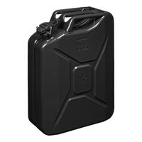 Jerrycan - zwart - 20 liter - metaal - voor brandstof - benzine - diesel