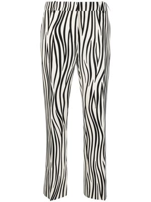 Valentino Garavani pantalon de tailleur à imprimé zébré - Blanc